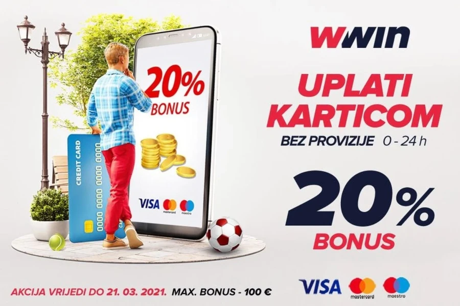 Ne propustite sjajnu priliku: Wwin spremio 20% bonusa na uplate karticom