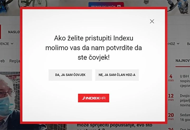 Stranka na nogama: Index čitateljima postavio anti-HDZ upitnik