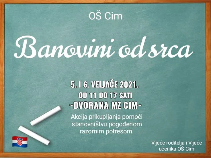 Učenici i roditelji iz Cima pokreću akciju za Banovinu