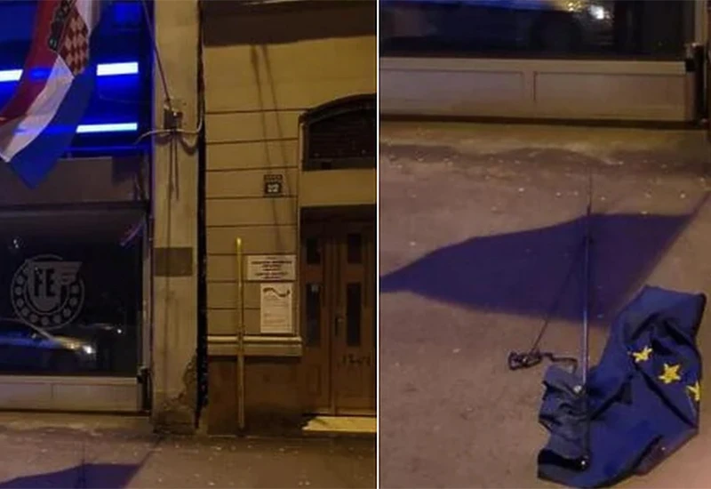 Izaslanstvo EU osudilo trganje zastave ispred veleposlanstva RH u BiH