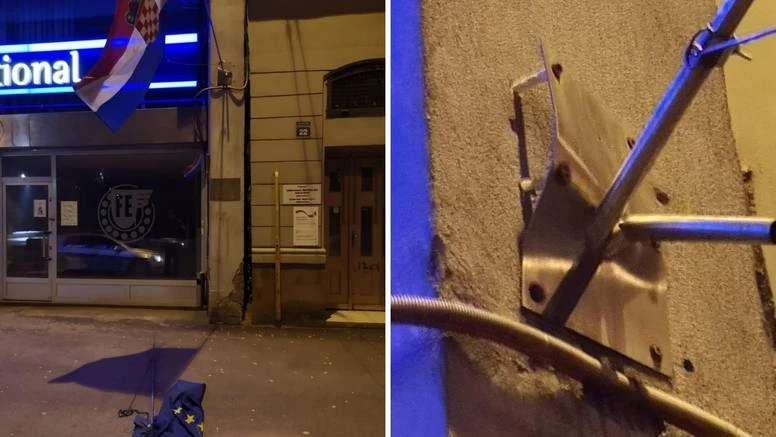 S veleposlanstva Hrvatske u Sarajevu skinuta i potrgana EU zastava