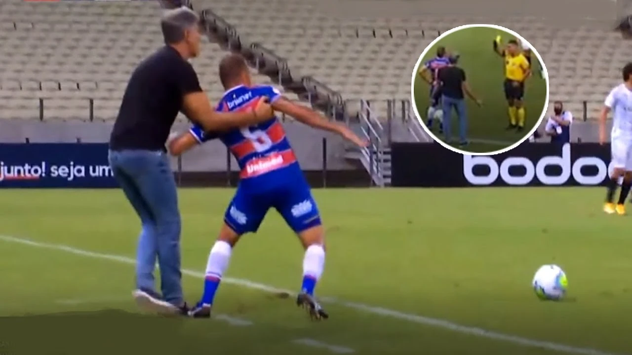 Taktički prekršaj: Brazilski trener rukama zadržao protivničkog igrača!