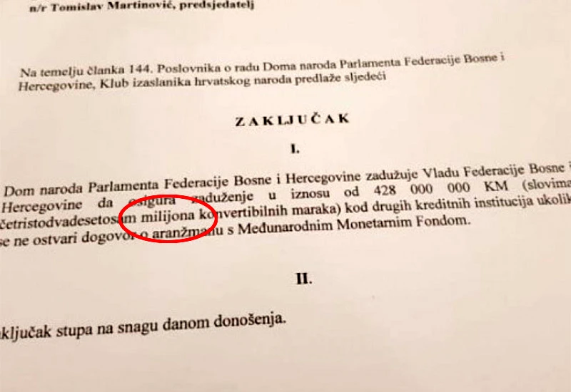 Federacija, proračun i blamiranje: Velike brojke s pogrešnim slovima