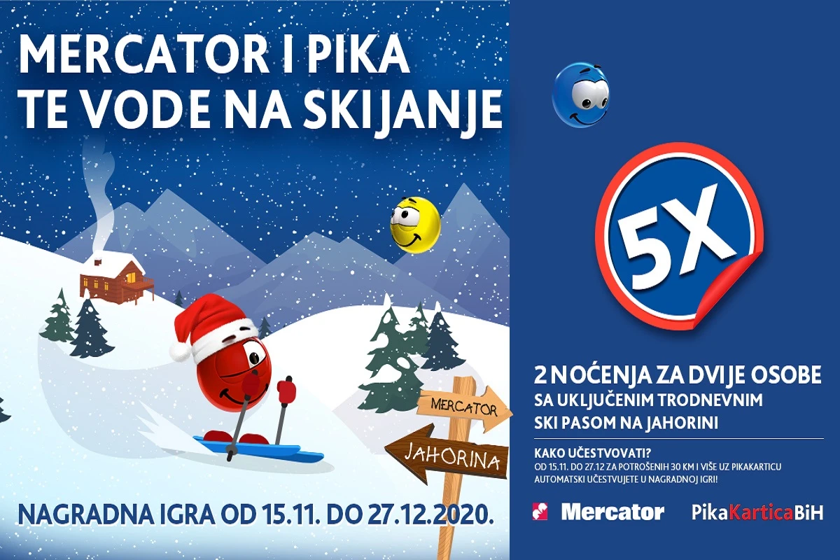 Mercator i Pika vas vode na skijanje
