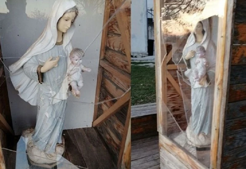 Novi incident u Stocu: Oštećena kapelica s Gospinim kipom
