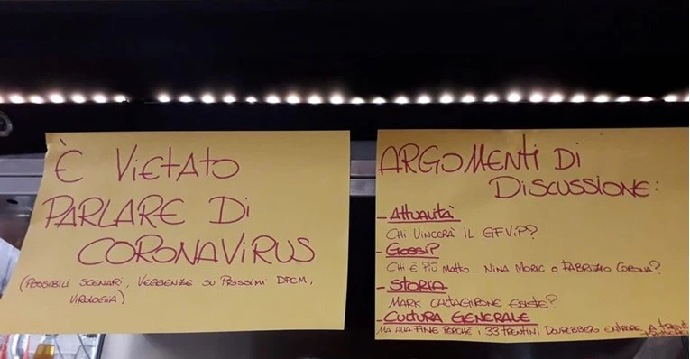 Kafić zabranio razgovor o koronavirusu