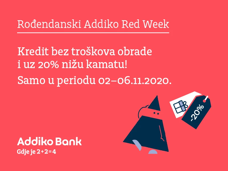 Dupli dobitak za Addiko 2+2 rođendan!