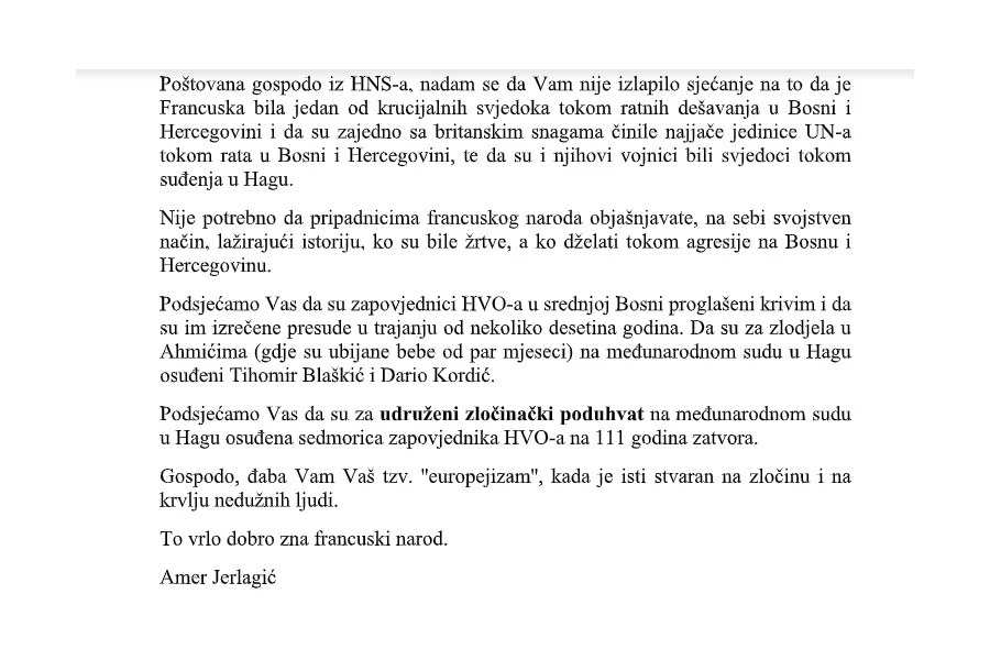 Stranka za BiH osudila licemjernu podršku HNS-a predsjedniku Francuske Macronu
