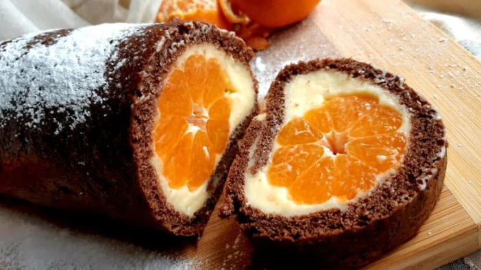 Rolada s mandarinom i kremom od vanilije