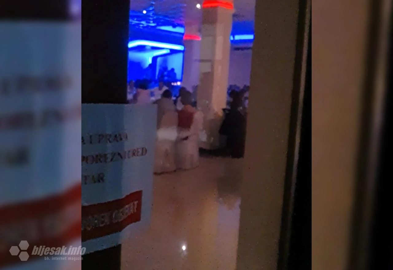 VIDEO | Inspekcija zatvorila svadbeni salon u Mostaru, a gosti i dalje uživaju
