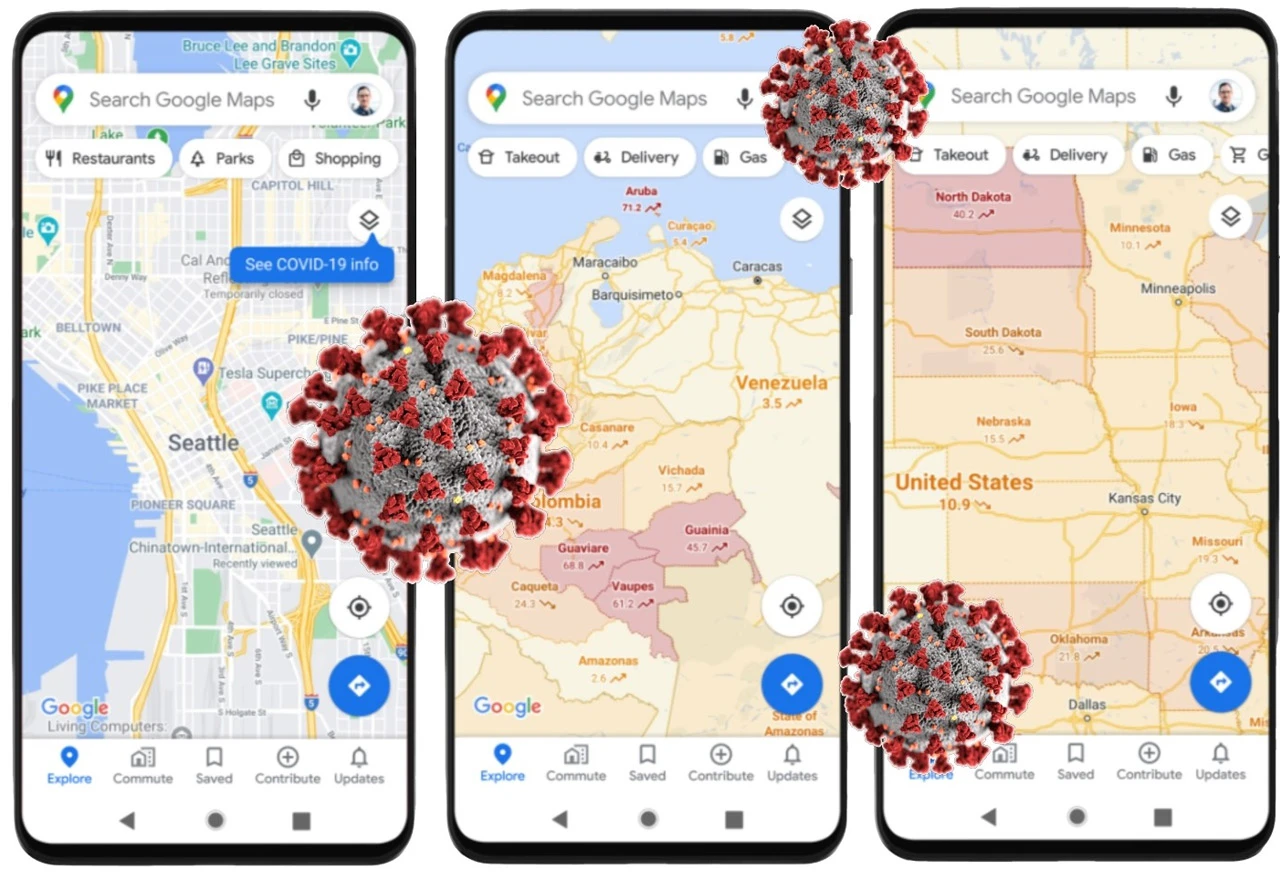 Podaci o broju zaraženih koronavirusom u Google Mapsu