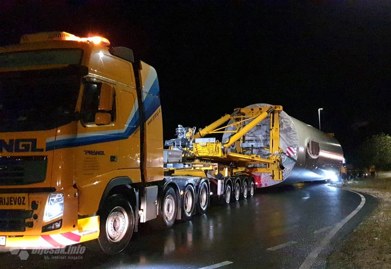 Krenuo transport dijelova za vjetroturbine na Podveležju