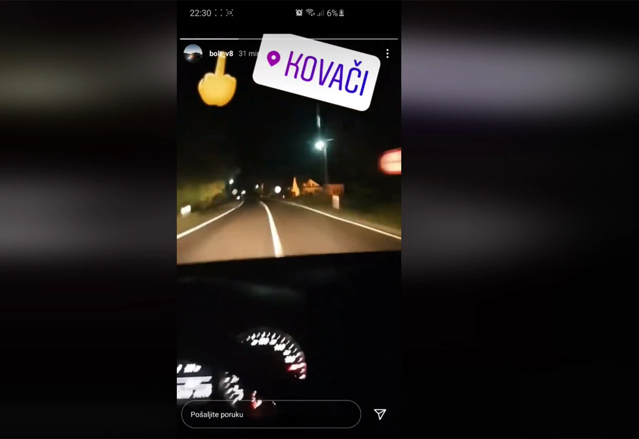 Glupost na djelu: Kroz naselje gdje je ograničenje 60, 'natrao' preko 200 km/h