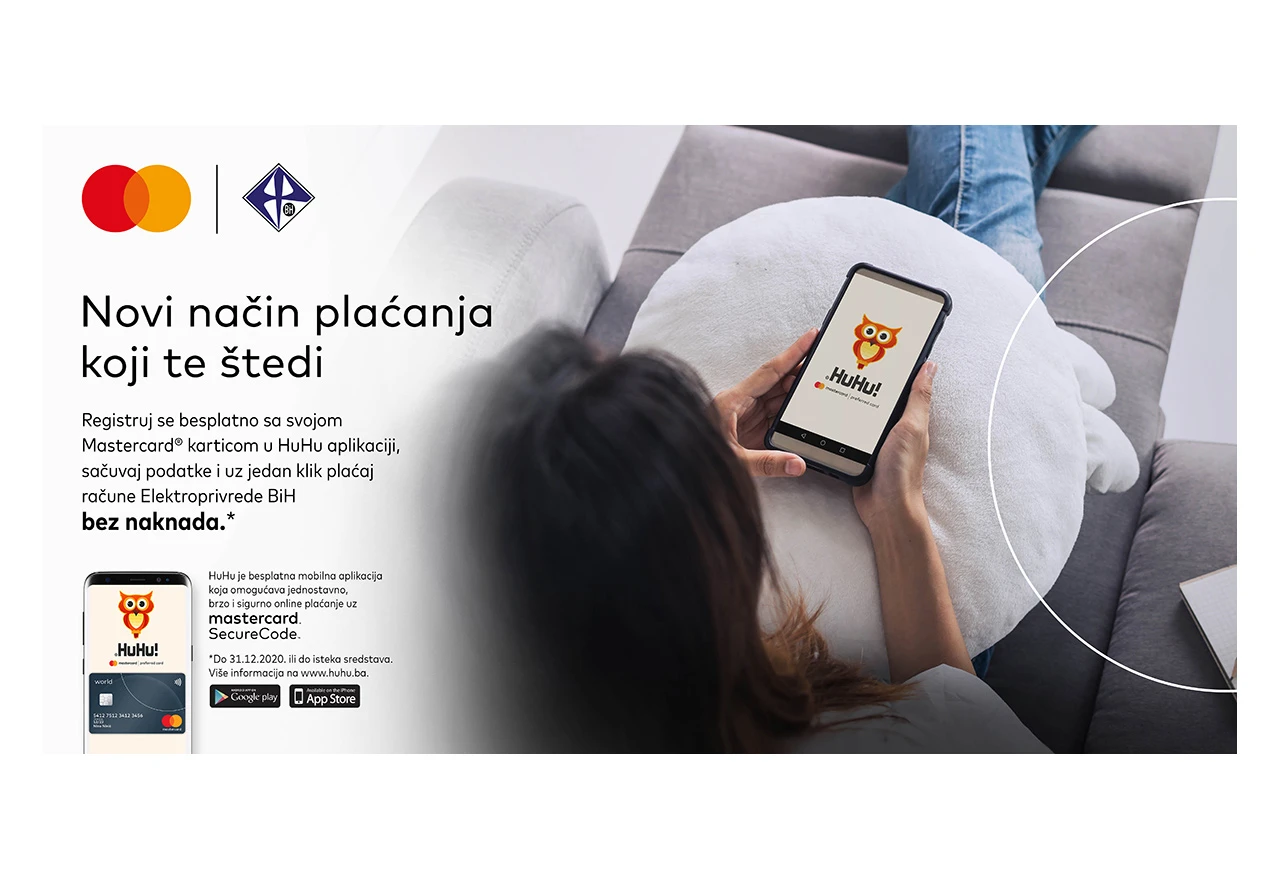 Elektroprivreda BiH i Mastercard omogućili kartično plaćanje bez naknada kroz HuHu aplikaciju
