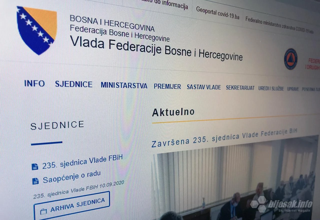 Web stranica Vlade FBiH ne može biti prilagođena slijepima i slabovidnima