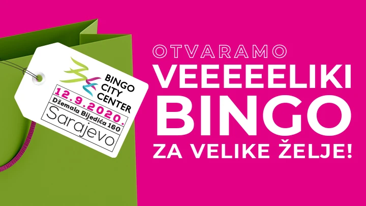Bingo City Center u Sarajevu počinje sa radom u subotu 12. rujna