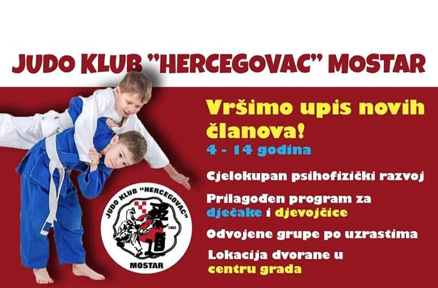 Judo klub ''Hercegovac'' vrši upis novih članova