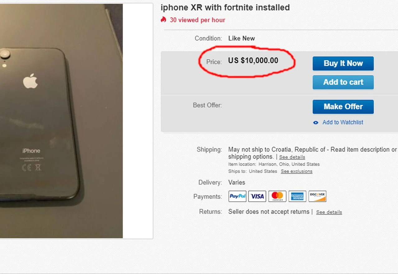 Biste li platiti astronomsku cijenu za iPhone koji ima instaliran Fortnite?