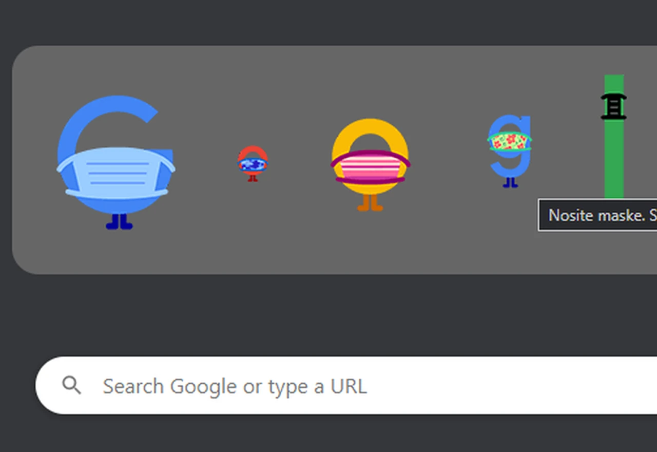 Google svojim "Doodleom" podsjeća na to koliko je važno nositi masku