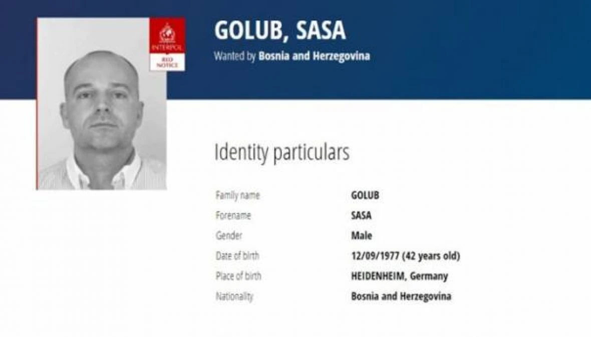 Interpol raspisao potjernicu za Golubom, osumnjičenim za ubojstvo Nedžiba Spahića