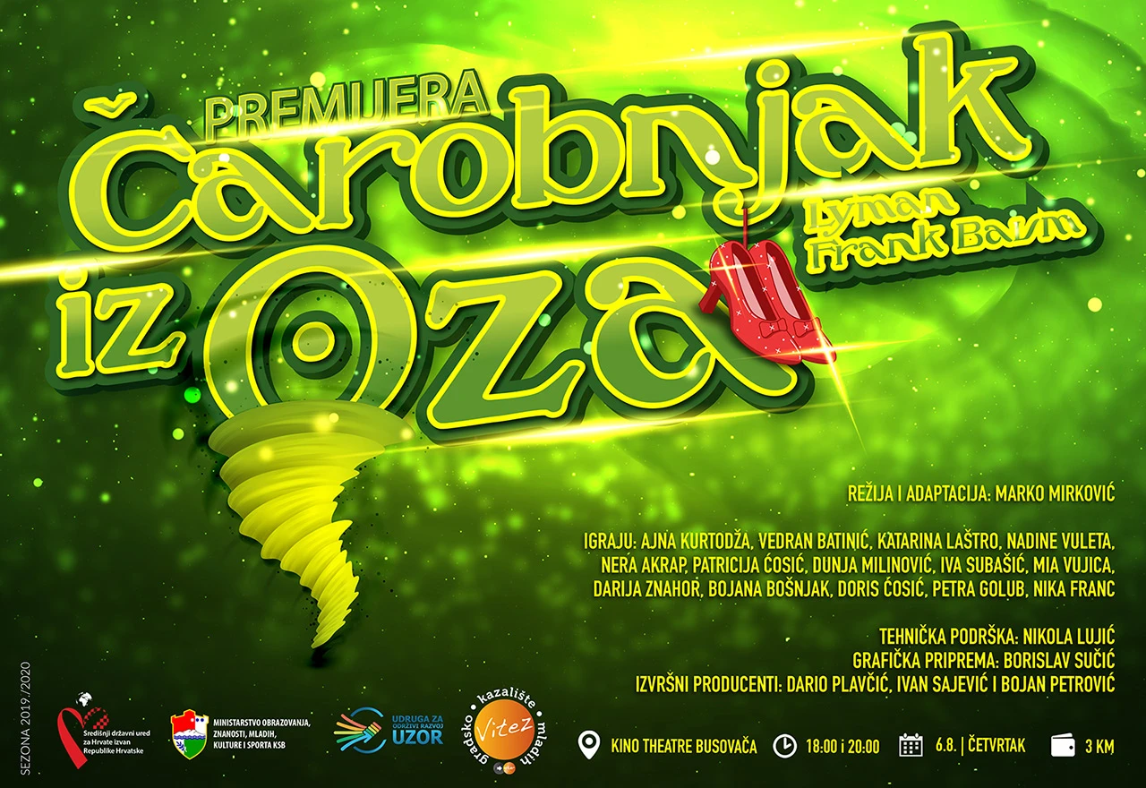 Premijerom Čarobnjaka iz Oza počinje Busovački kazališni festival