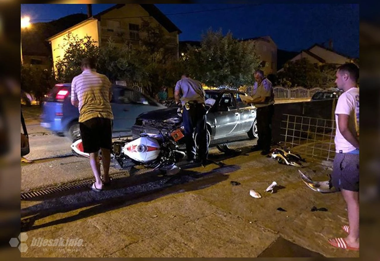 Mostar: Teško ozlijeđen motociklist u prometnoj nesreći