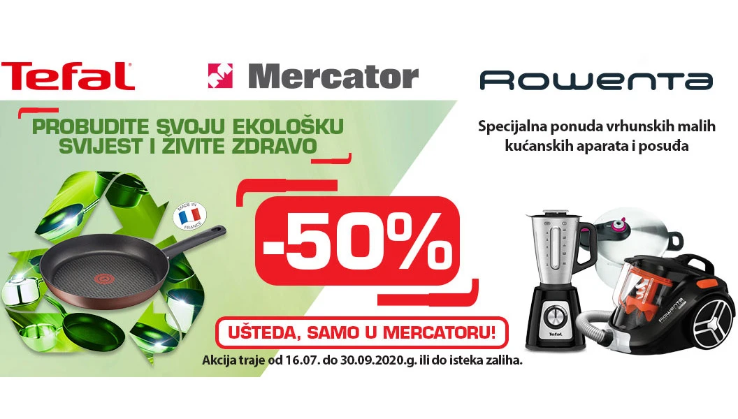 Mercator i Tefal u kampanji ''Probudite svoju ekološku svijest i živite zdravo''