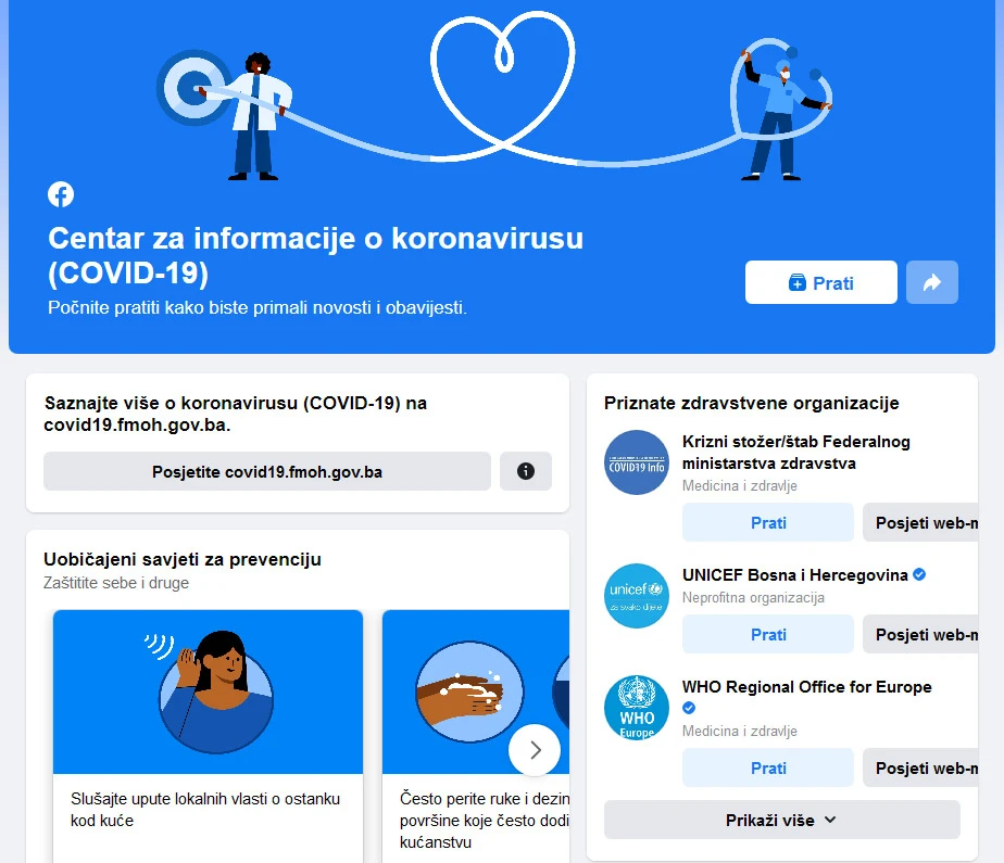 Facebook i Instagram će korisnike upozoravati da nose masku