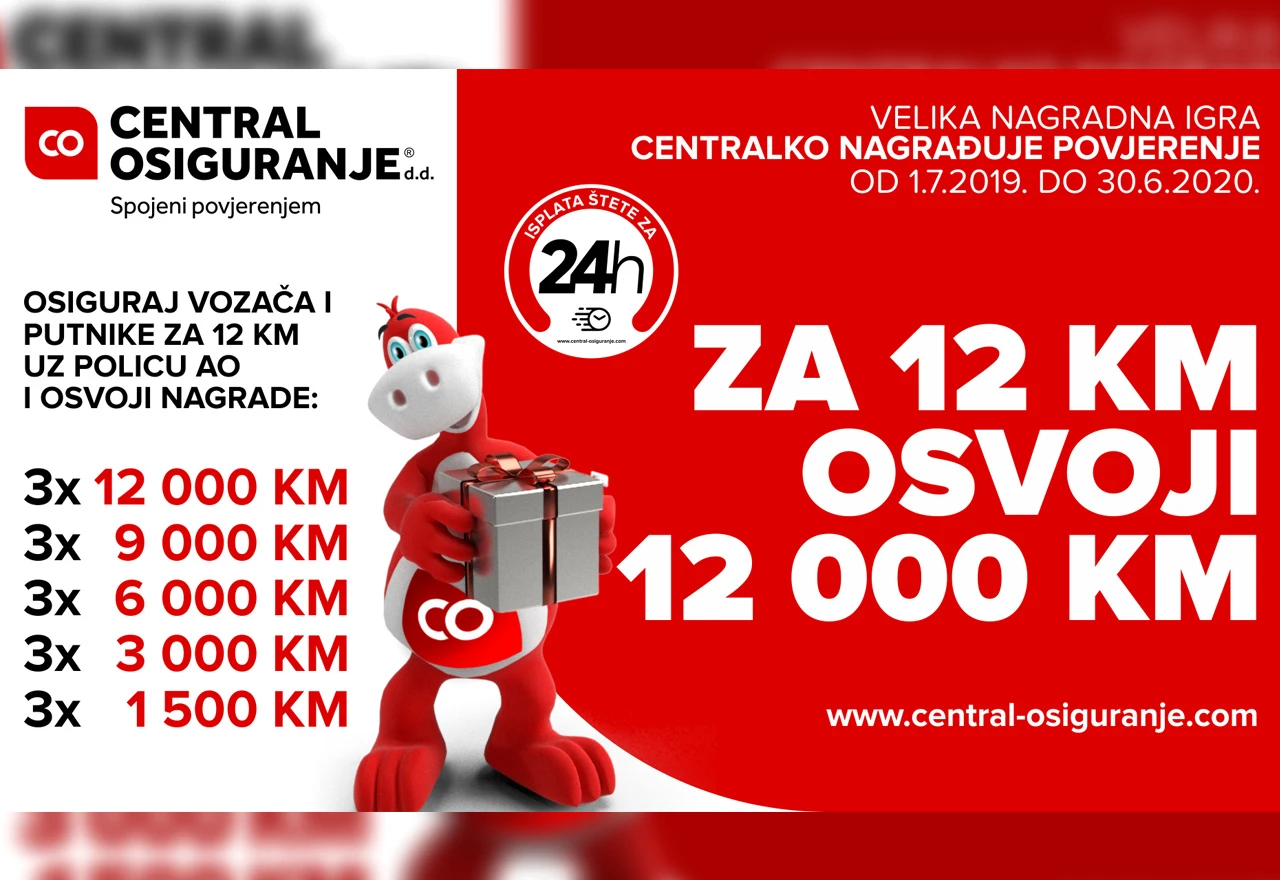 Izvučeni dobitnici nagradne igre 'Centralko nagrađuje povjerenje'